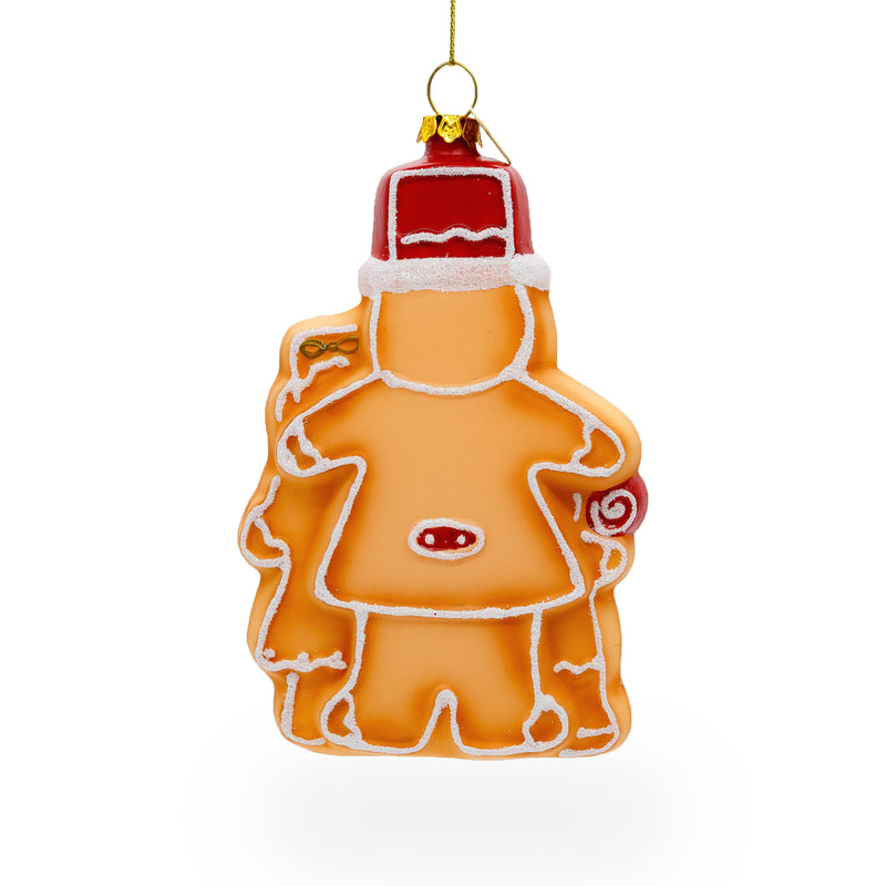 Buy Online Gift Shop Charming Gingerbread Family - Blown Glass Christmas Ornament