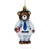 Caring Doctor Bear - Blown Glass Christmas Ornament by BestPysanky