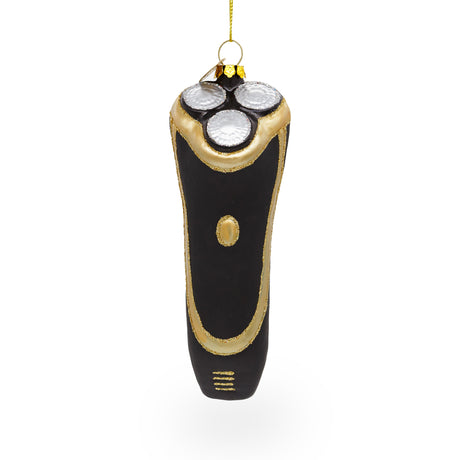 Modern Electric Shaver Blown Glass Christmas Ornament in Multi color