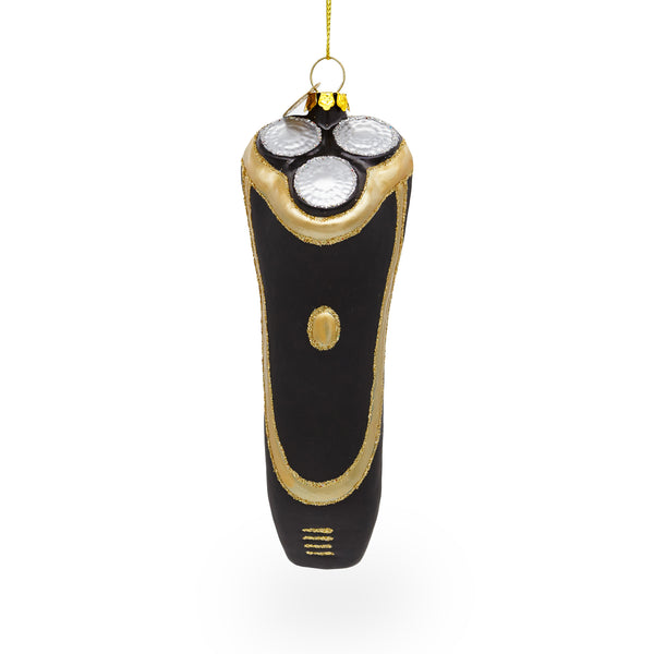Modern Electric Shaver - Blown Glass Christmas Ornament in Multi color,  shape