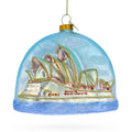 Sydney Opera House Glass Christmas Ornament in Blue color Figurine