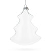 Glass Elegant Christmas Tree Clear - Blown Glass Christmas Ornament in Clear color Triangle