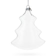 Elegant Christmas Tree Clear - Blown Glass Christmas Ornament in Clear color, Triangle shape