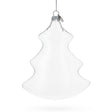 Elegant Christmas Tree Clear Blown Glass Christmas Ornament in Clear color Triangle