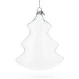 Elegant Christmas Tree Clear Blown Glass Christmas Ornament in Clear color Triangle