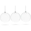 Glass Flat Disc Clear - Blown Glass Christmas Ornament in Clear color Round