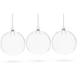 Flat Disc Clear - Blown Glass Christmas Ornament in Clear color, Round shape