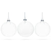 Glass Luxurious Set of 3 Clear - Blown Glass Ball Christmas Ornaments 4.7 Inches (120 mm) in Clear color Round