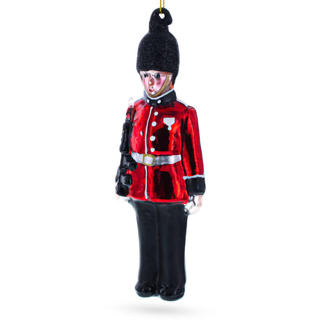 Glass British Royal Guard British - High-Quality Blown Glass Christmas Ornament in Red color
