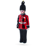 British Royal Guard British Blown Glass Christmas Ornament in Red color
