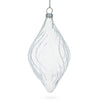 Buy Online Gift Shop Elegant Set of 3 Curvy Striped Rhombus Finial Clear - Blown Glass Christmas Ornaments 5.8 Inches