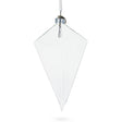 Glass Diamond Shape - Blown Clear Glass Christmas Ornament 3.6 Inches in Clear color Rhombus