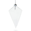 Diamond Clear Glass Christmas Ornament 3.6 Inches in Clear color Finial