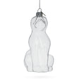 Dog Clear Glass Christmas Ornament in Clear color