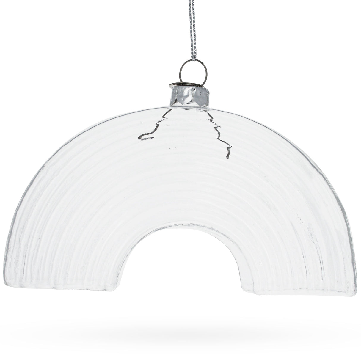 Rainbow - Blown Clear Glass Christmas Ornament in Clear color,  shape