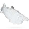 Cardinal Clear Glass Christmas Ornament in Clear color Figurine