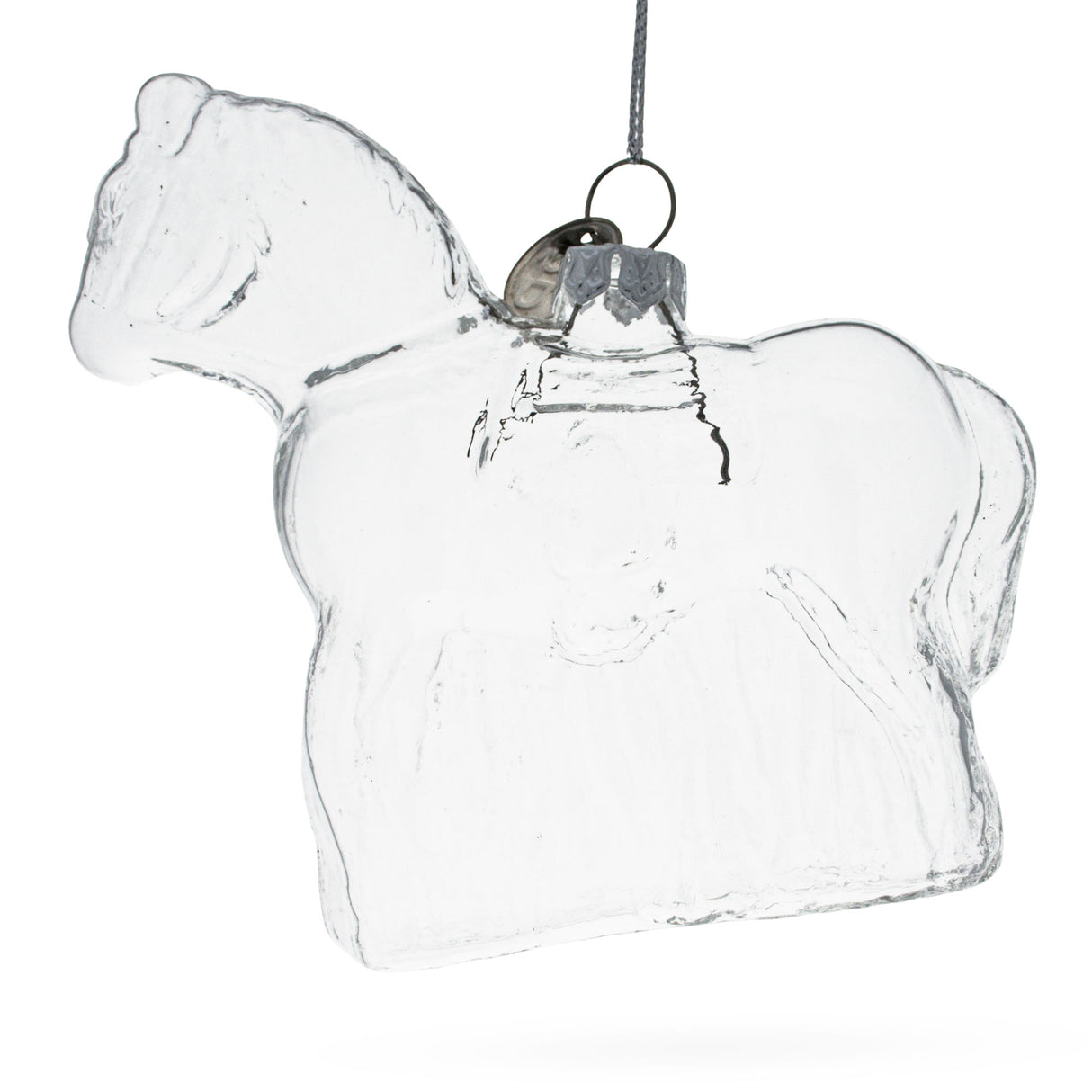 Majestic Horse - Clear Blown Glass Christmas Ornament in Clear color,  shape