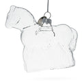 Horse Clear Glass Christmas Ornament in Clear color Figurine