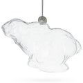 Bunny Clear Glass Christmas Ornament in Clear color Figurine