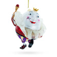 Regal Egg King Blown Glass Christmas Ornament in Multi color