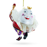 Regal Egg King Blown Glass Christmas Ornament in Multi color