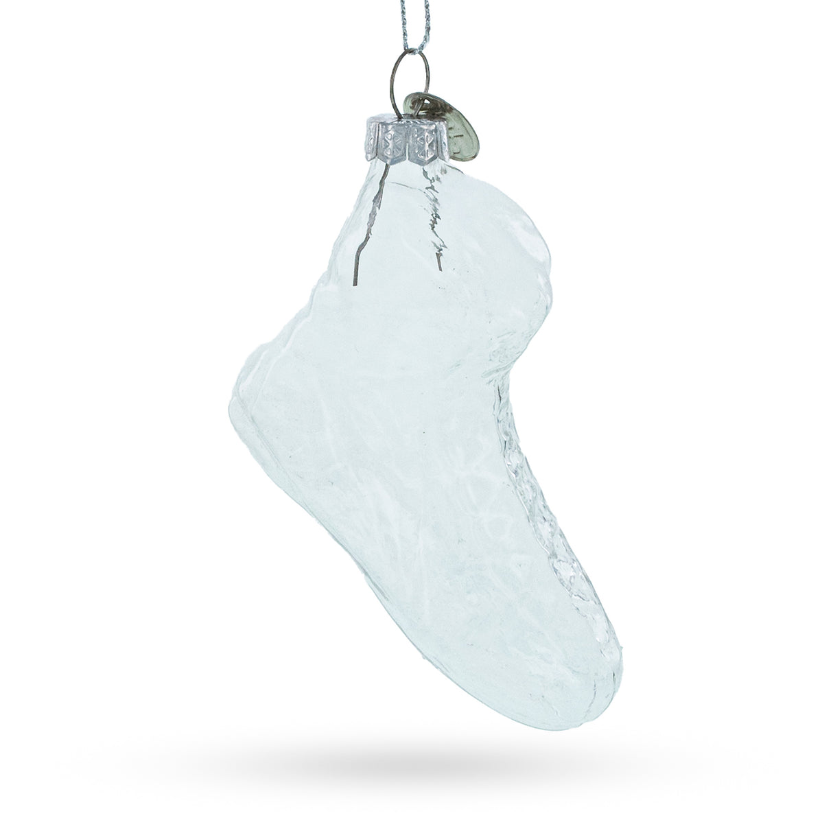 Elegant Stiletto Shoe - Clear Blown Glass Christmas Ornament in Clear color,  shape