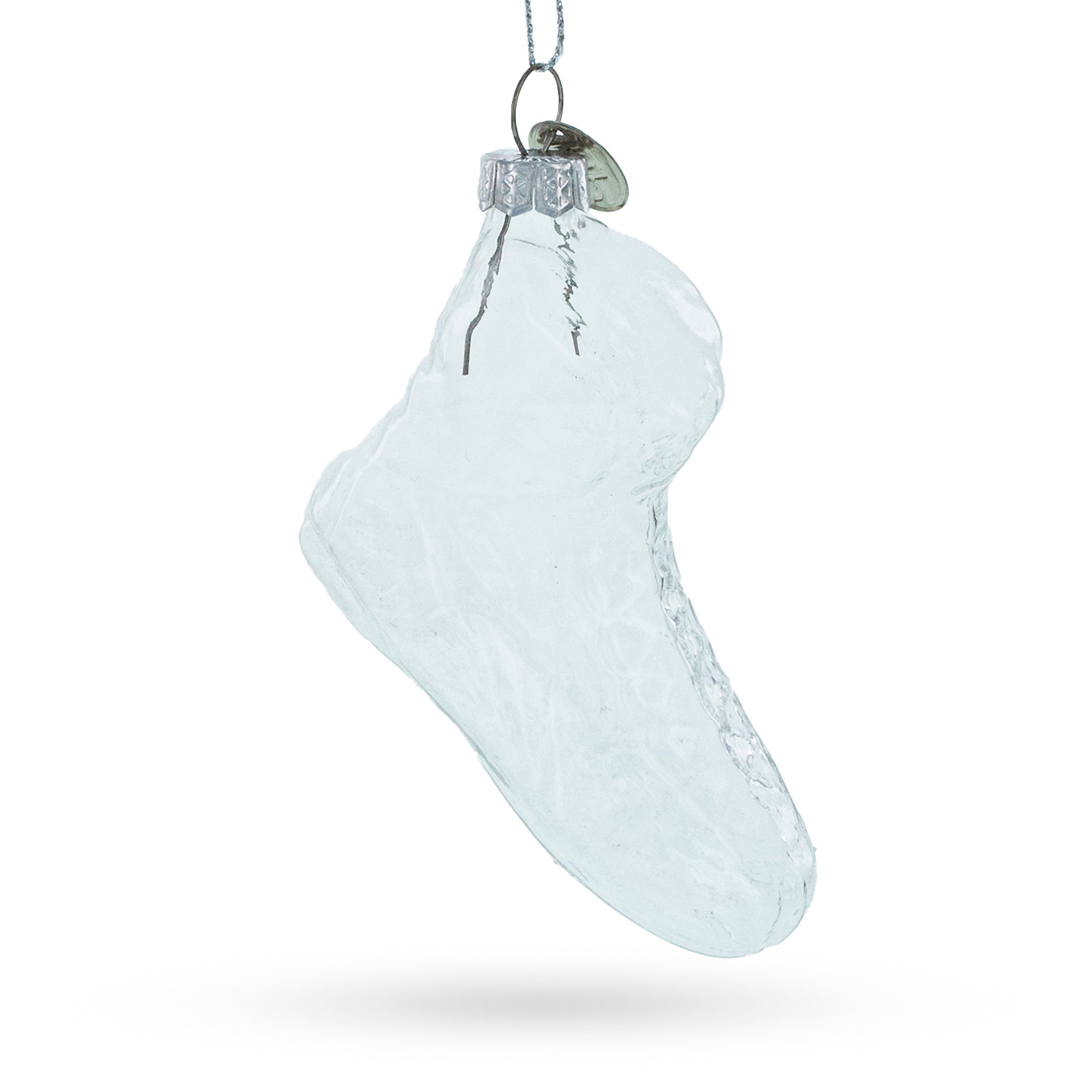 Stiletto Shoe Clear Glass Christmas Ornament in Clear color Figurine