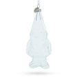 Glass Whimsical Enchanted Gnome - Clear Blown Glass Christmas Ornament in Clear color