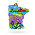 Minnesota Landmarks Glass Christmas Ornament in Multi color Figurine