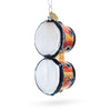 Glass Rhythmic Bongo Drums - Blown Glass Christmas Ornament in Multi color