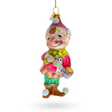 Whimsical Elf Decorating Cupcake - Blown Glass Christmas Ornament in Multi color,  shape