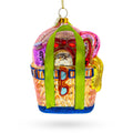 Beach Season Bag Glass Christmas Ornament in Multi color Figurine