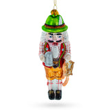 Cheers to Tradition: Bavarian Nutcracker with Beer Stein - Blown Glass Christmas Ornament in Multi color,  shape