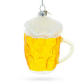 Glass of Foamy Beer Glass Christmas Ornament in Yellow color Figurine