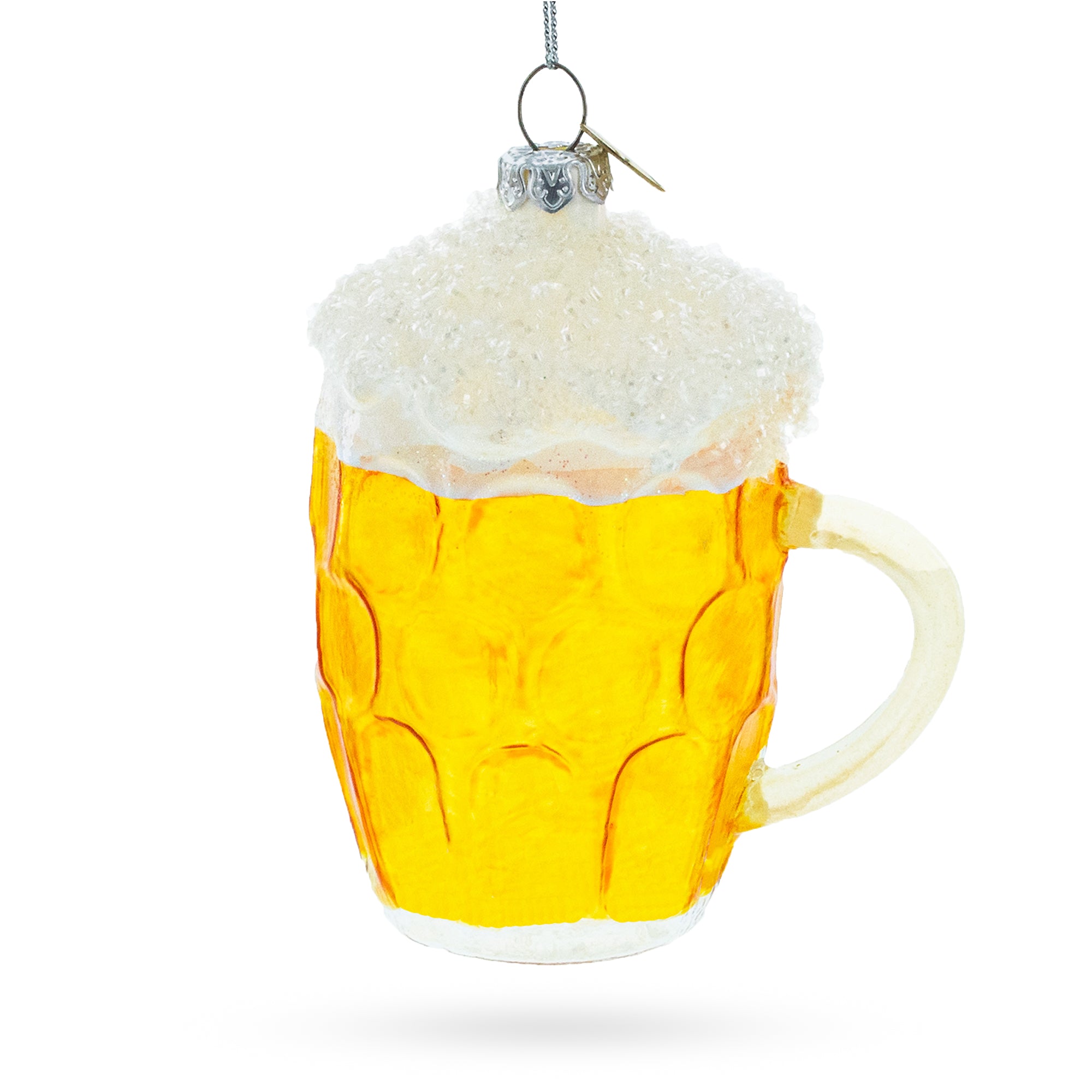 Glass of Foamy Beer Glass Christmas Ornament in Yellow color Figurine