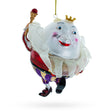 Regal Egg King - Blown Glass Christmas Ornament in Multi color,  shape