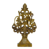 Tabletop Christmas Tree Centerpiece 16 Inches in Brown color, Triangle shape