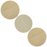 3 Unfinished Wooden Circle Shapes Cutouts DIY Crafts 4 Inches in Beige color, Round shape