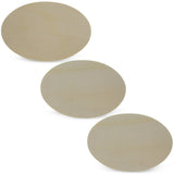 3 Unfinished Wooden Ovals Shapes Cutouts DIY Crafts 4.3 Inches in Beige color Oval