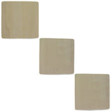 Wood Unfinished Wooden Square Shapes Cutouts DIY Crafts 4 Inches in Beige color Square