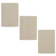 3 Unfinished Wooden Rectangle Shapes Cutouts DIY Crafts 4.55 Inches in Beige color, Rectangular shape