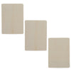 3 Unfinished Wooden Rectangle Shapes Cutouts DIY Crafts 4.55 Inches in Beige color, Rectangular shape