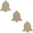 3 Unfinished Wooden Bell Shapes Cutouts DIY Crafts 3.6 Inches in  color