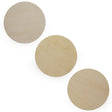 3 Unfinished Wooden Circle Disks Shapes Cutouts DIY Crafts 6 Inches in Beige color,  shape
