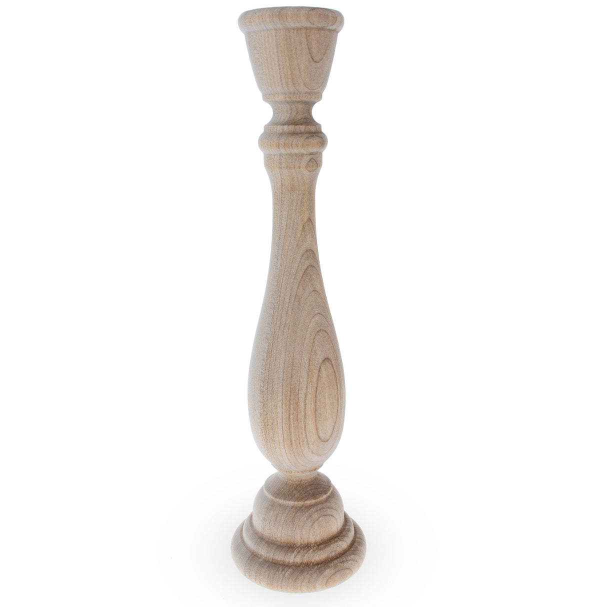 Unfinished Blank Wooden Egg Stand or Candle Holder 9 Inches in Beige color,  shape