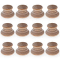 12 Unfinished Unpainted Wooden Egg Stands Holders Displays in Beige color