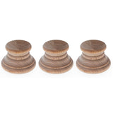Set of 3 Unfinished Wooden Egg Stands Holders Displays 1.15 Inch Tall in Beige color