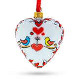 Valentine's Day Heart Shape Glass Christmas Ornament in Multi color Heart
