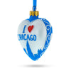 Buy Online Gift Shop I Love Chicago Glass Heart Christmas Ornament