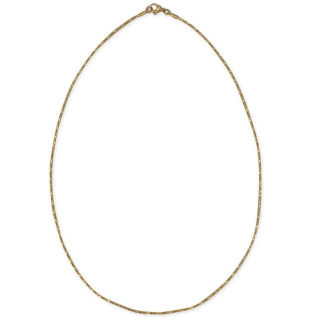 Golden Tone Stainless Steel Boston Chain (1.5mm) 19 Inches in Gold color,  shape